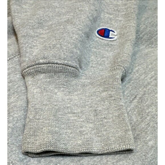 Vintage Champion Sweatshirt Mens Medium Gray Reverse Weave Crewneck Red Logo 90s - Picture 9 of 12